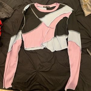 Stitch cropped long sleeve